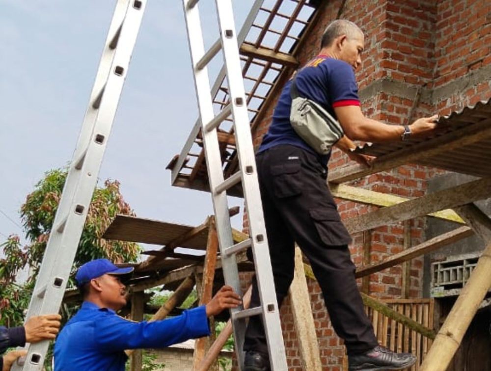 Puluhan Rumah Warga Lampung Selatan Diterjang Angin Puting Beliung