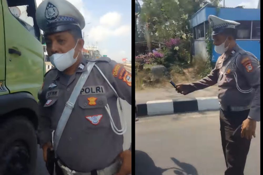 Viral Video Cekcok Sopir Truk dengan Polantas: Kesalahan Saya Apa?