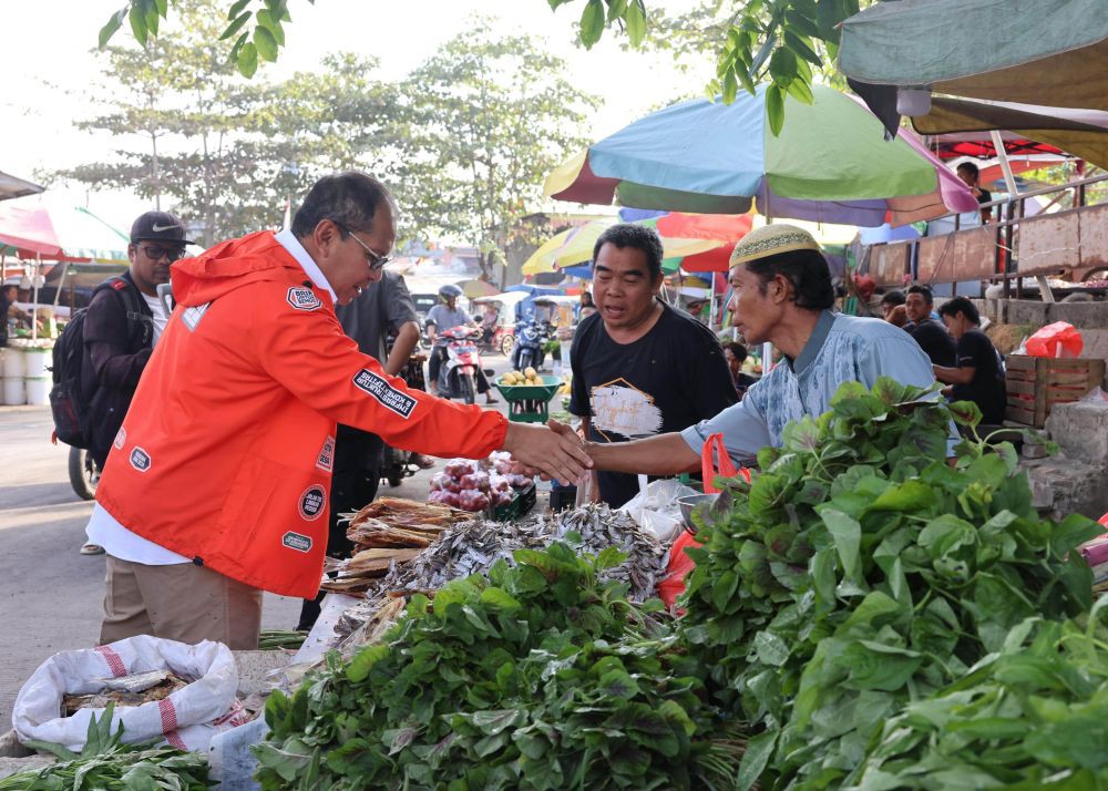 Danny Awali Kampanye di Pasar Sentral Minasa Maupa Sungguminsa