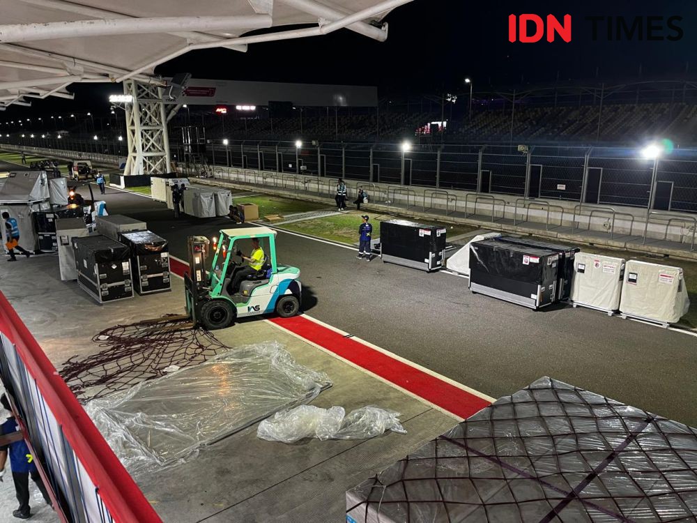 9 Potret Proses Packing Logistik MotoGP Usai Balapan di Mandalika