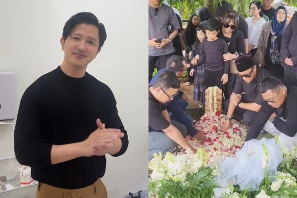 バンドン英雄墓地でのアズミ博士の葬儀肖像画