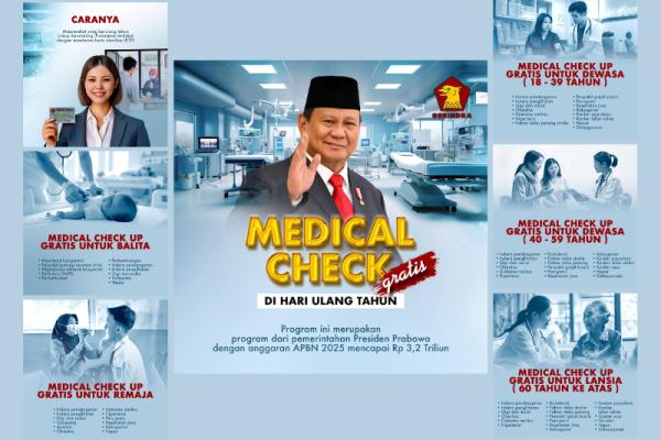 Prabowo Beri Medical Check Up Gratis Mulai Tahun Ini