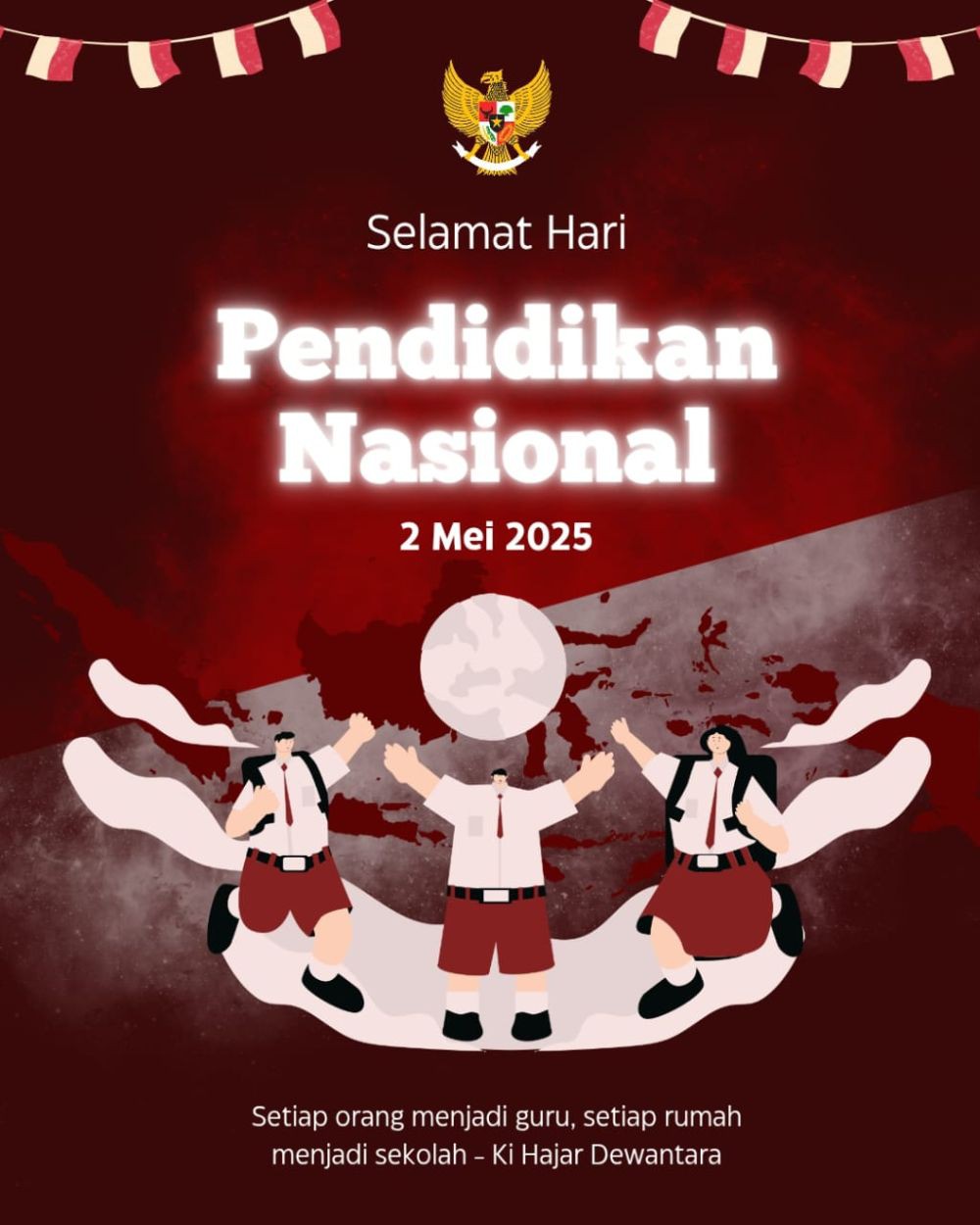 10 Poster Hari Pendidikan Nasional Anak SD, Lucu dan Ceria!